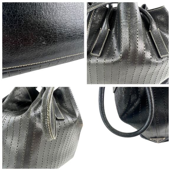 Prada Perforated Leather Tote - Picture 8 of 9